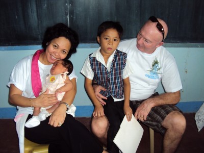 Irv and Beth Silver from Florida, USA visit their sponsored child in Bacolod School in the Philippines