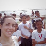 Melissa enjoying a day out with students from ABC Binalbagan School